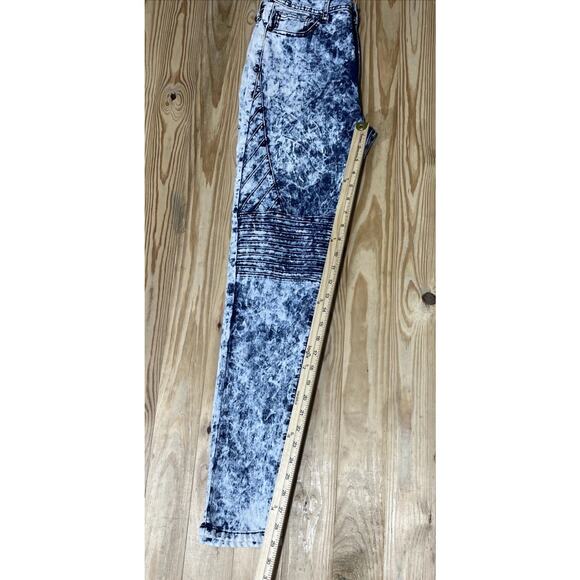 Red Fox Premium Acid Wash Moto Skinny Ankle Jeans Women’s Junior 11 27x29 - Picture 5 of 5